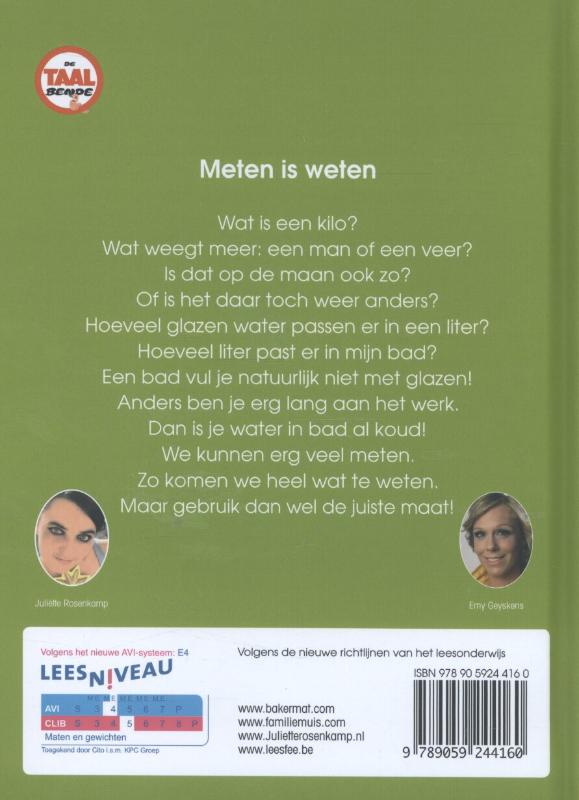 Achterkant van Meten is weten