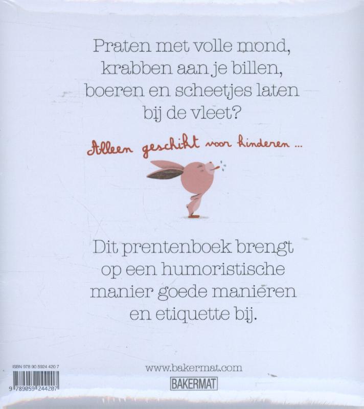 Achterkant van Goede manieren leer je zo