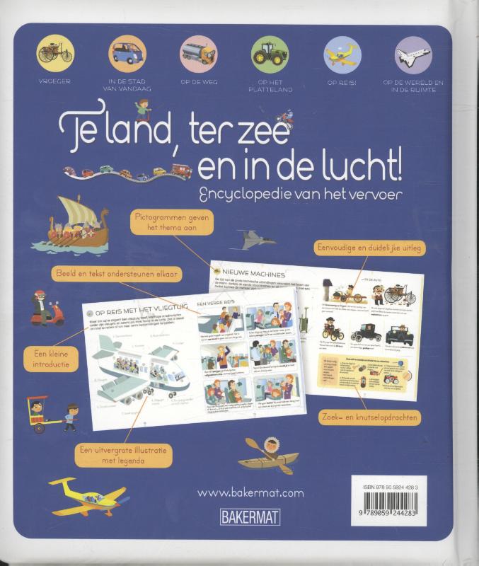 Achterkant van Te land, ter zee en in de lucht!