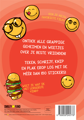 Achterkant van Smiley Vriendenboek
