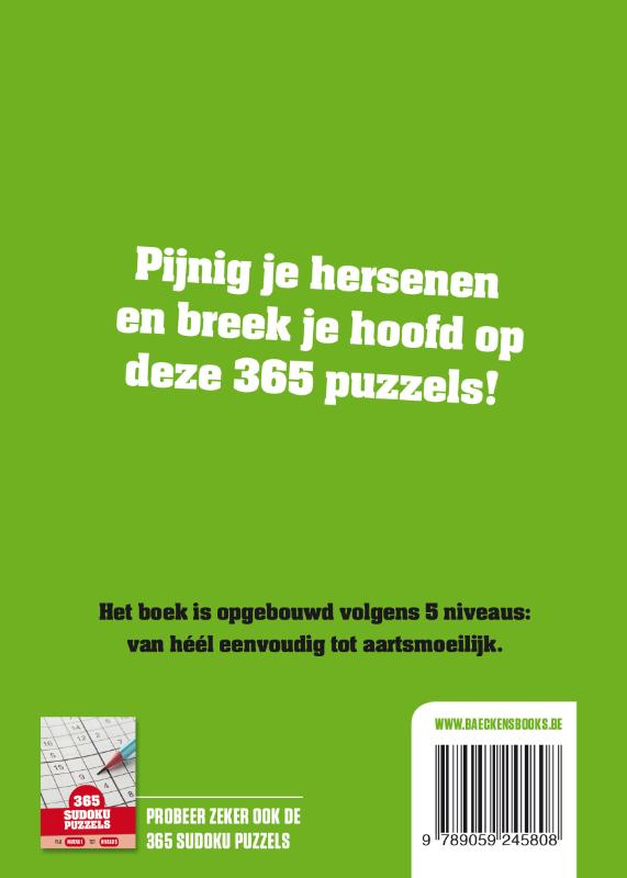 Achterkant van 365 Binairo Puzzels