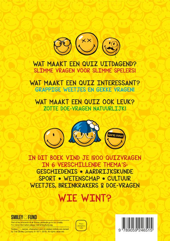 Achterkant van Smiley Quiz Madness