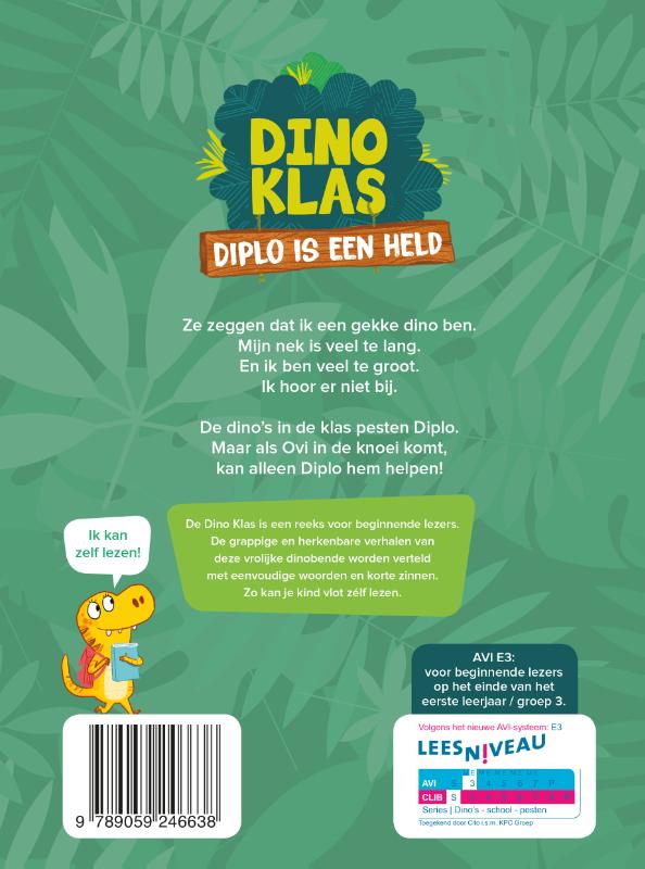 Achterkant van Diplo is een held