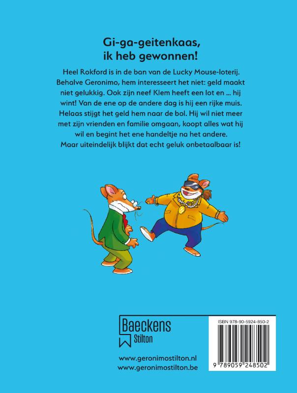Achterkant van Gi-ga-geitenkaas, ik heb gewonnen!