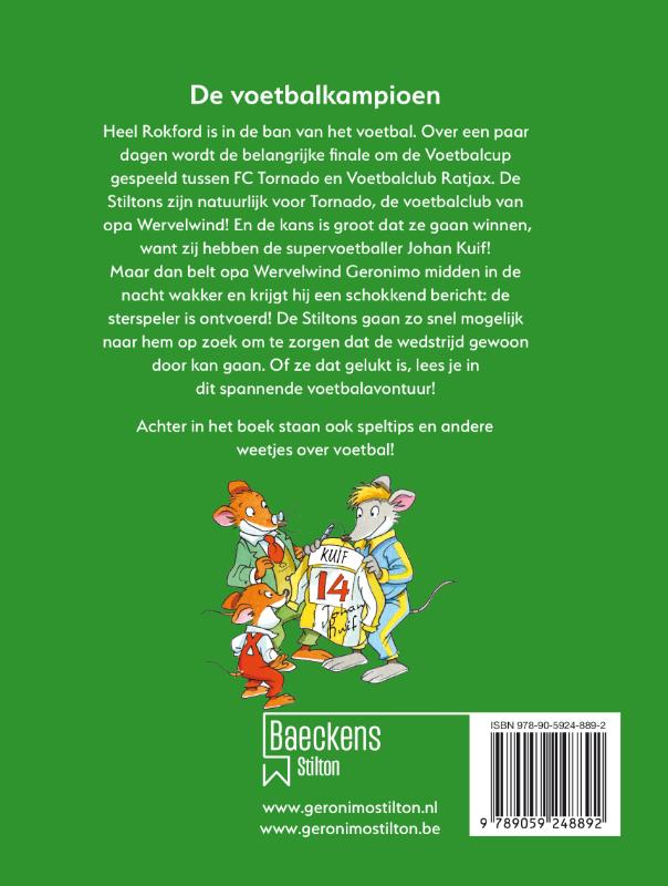 Achterkant van De voetbalkampioen