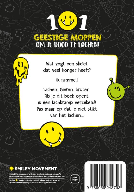 Achterkant van 101 Geestige moppen om je dood te lachen