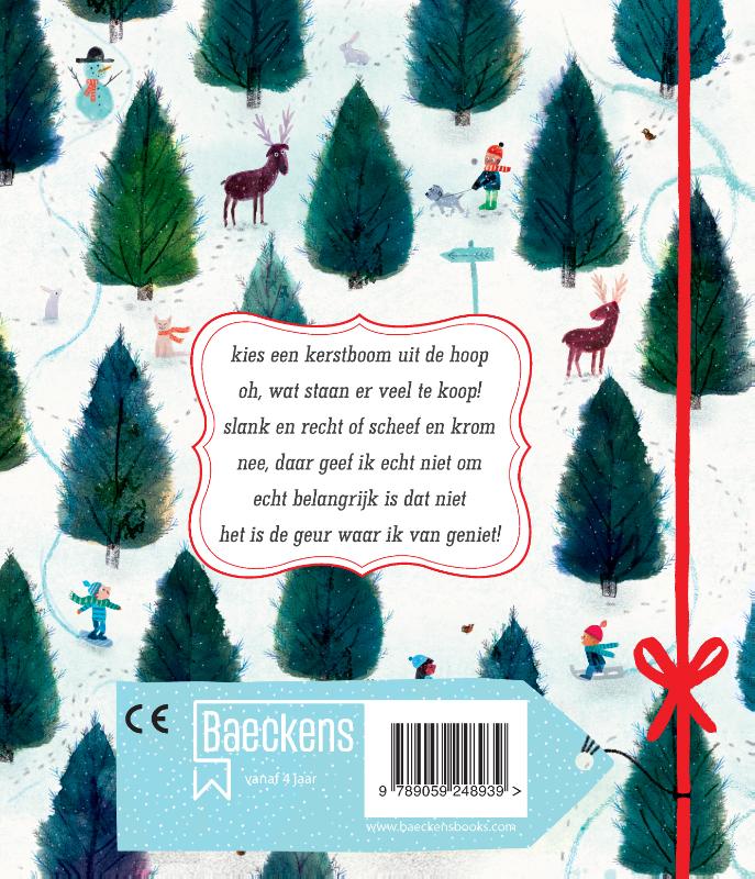 Achterkant van Kies een kerstboom