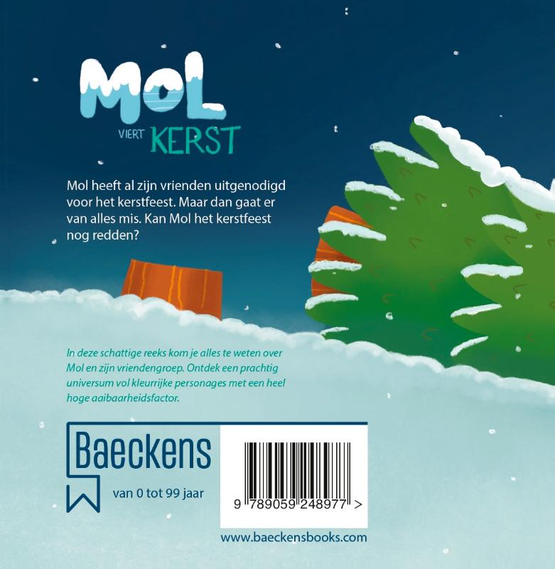 Achterkant van Mol viert kerst