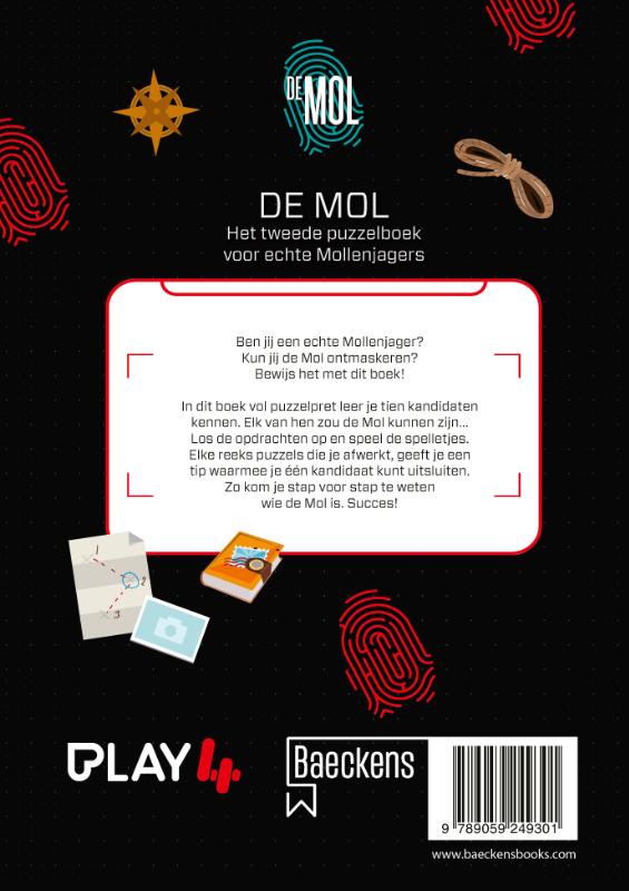 Achterkant van De Mol Puzzelboek 2