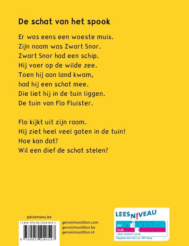 Achterkant van De schat van het spook