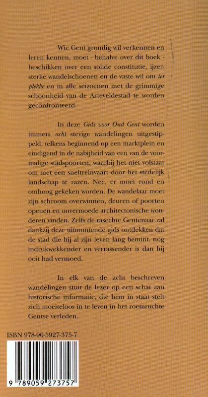 Achterkant van Gids voor Oud Gent