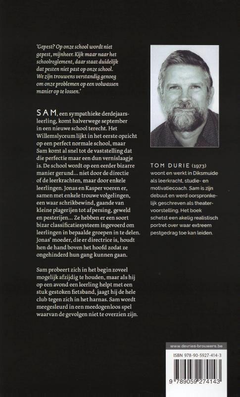 Achterkant van Sam