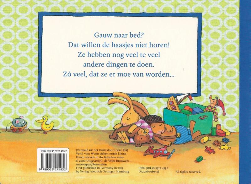 Achterkant van Als zeven kleine haasjes moeten gaan slapen