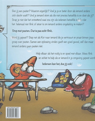 Achterkant van Krabbetje Kor wil rechtdoor