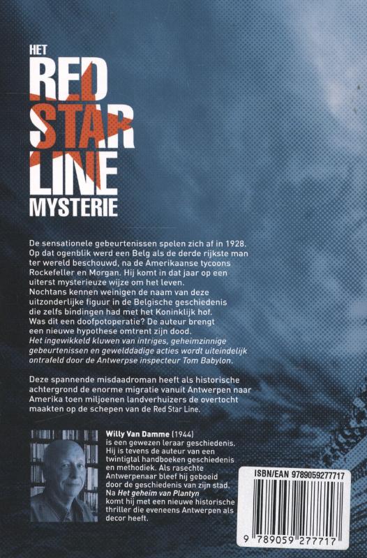 Achterkant van Het Red Star Line mysterie