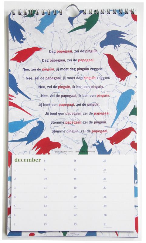 Achterkant van Verjaardagskalender