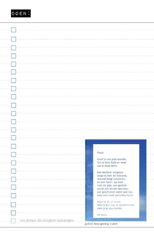 Achterkant van to do (or not to do) blok met 50 verschillende lijstjes