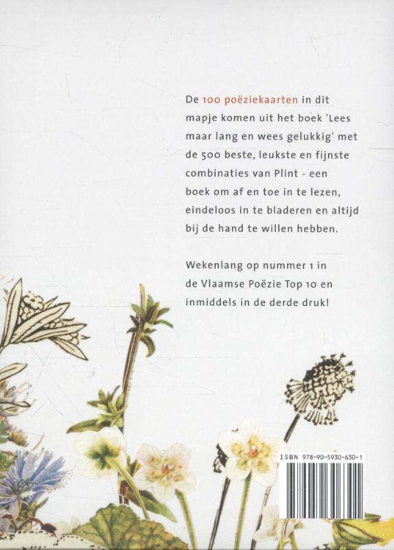 Achterkant van 100 Poeziekaarten