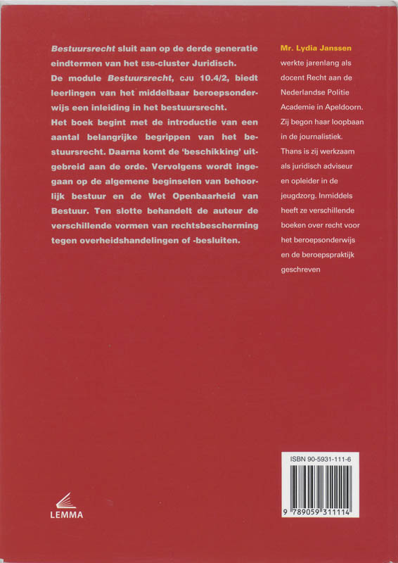 Achterkant van Bestuursrecht