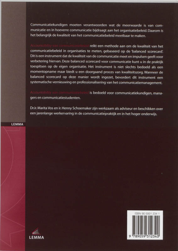 Achterkant van Accountability van communicatiebeleid