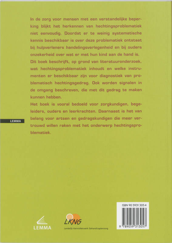 Achterkant van Onveilig gehecht of een hechtingsstoornis