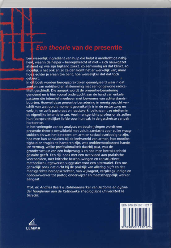 Achterkant van Theorie van de presentie
