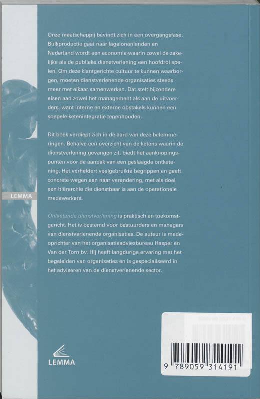 Achterkant van Ontketende dienstverlening