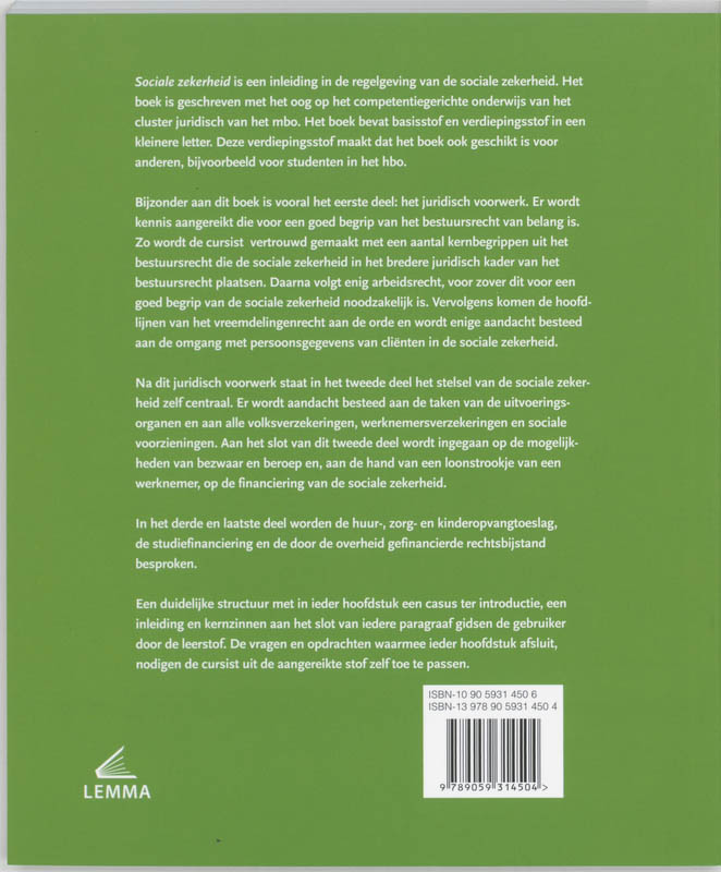 Achterkant van Sociale zekerheid