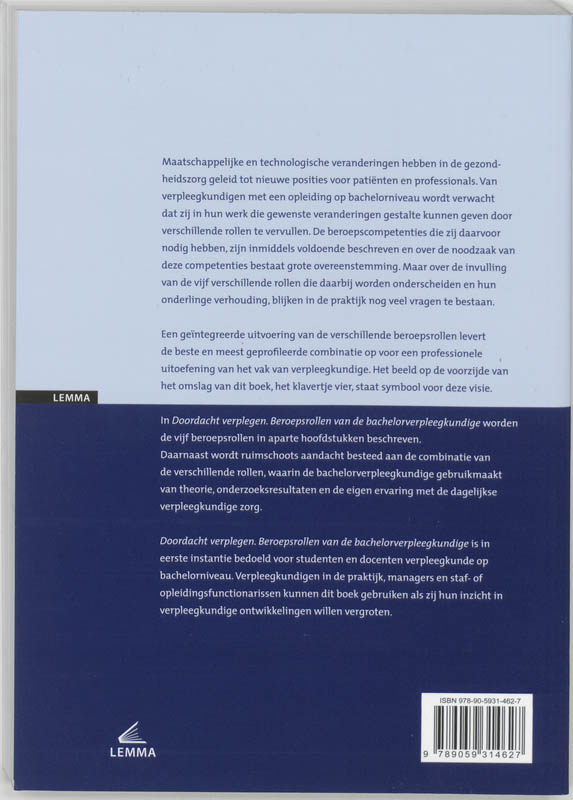 Achterkant van Doordacht verplegen