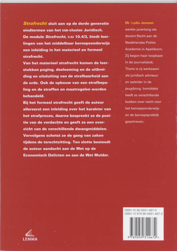 Achterkant van Strafrecht