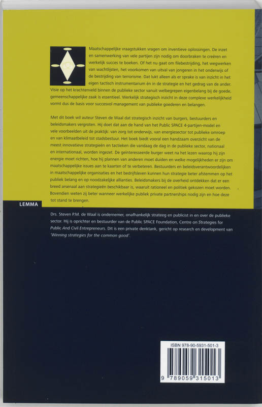 Achterkant van Strategisch management voor de publieke zaak