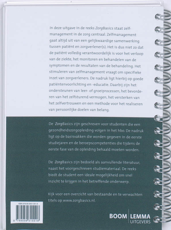 Achterkant van ZorgBasics zelfmanagement