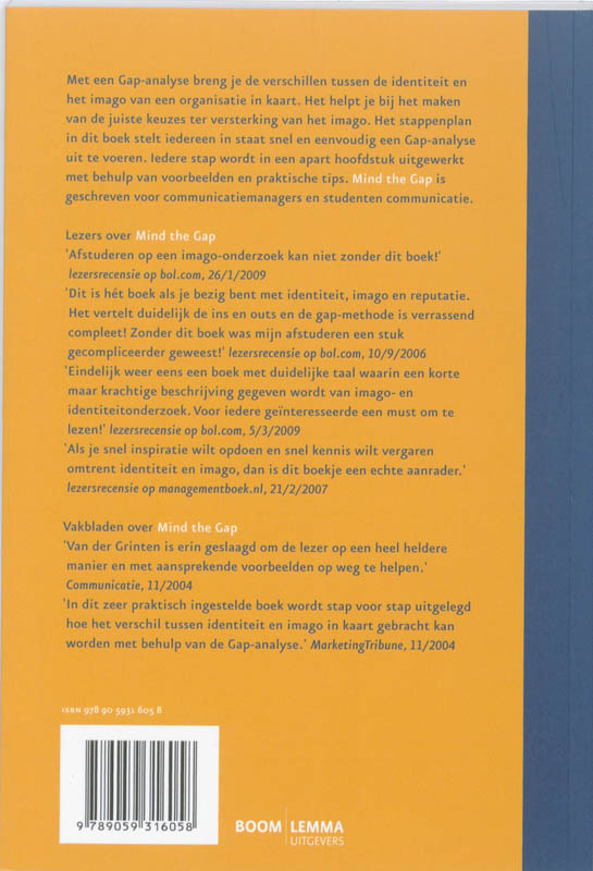 Achterkant van Mind the gap