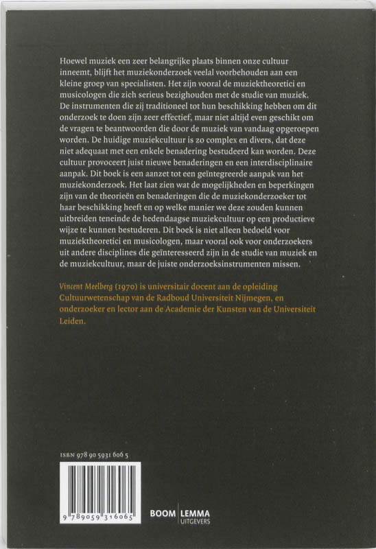 Achterkant van Kernthema's in het muziekonderzoek