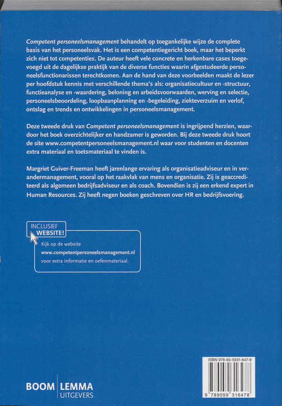 Achterkant van Competent personeelsmanagement