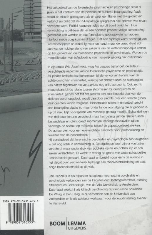 Achterkant van Wie Joost weet, mag het zeggen