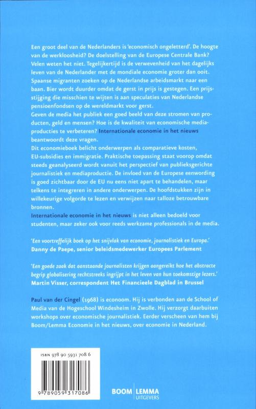 Achterkant van Internationale economie in het nieuws