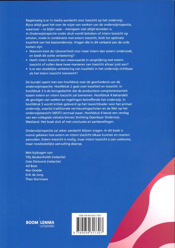 Achterkant van Onderwijsinspectie onder druk