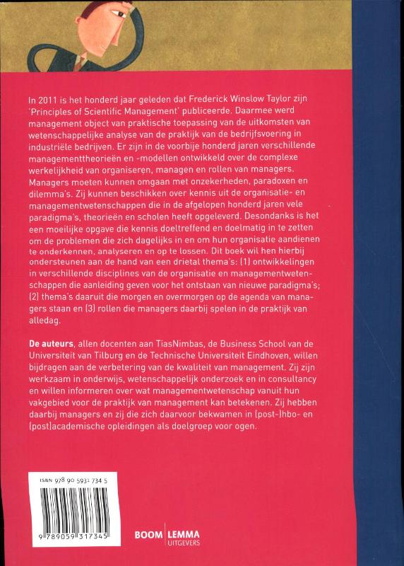 Achterkant van Perspectieven op management een agenda voor managers