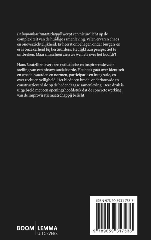 Achterkant van De improvisatiemaatschappij