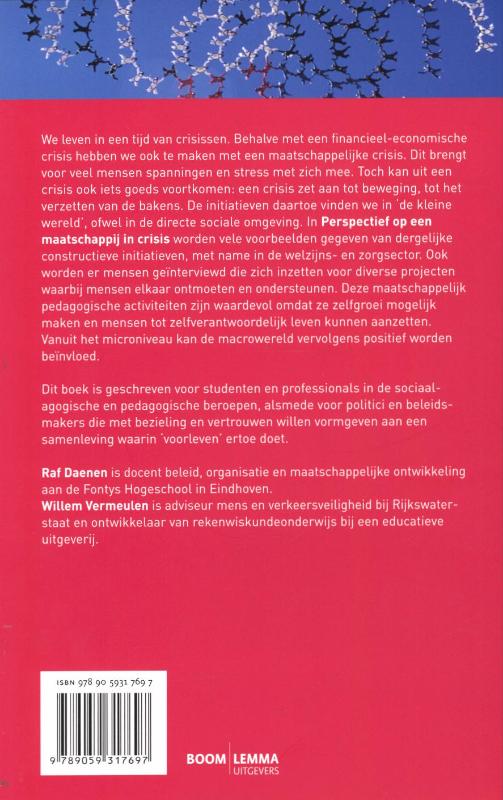 Achterkant van Perspectief op een maatschappij in crisis
