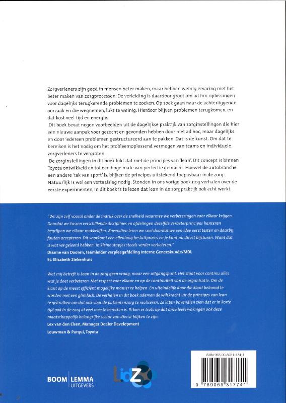 Achterkant van Lean in de zorg