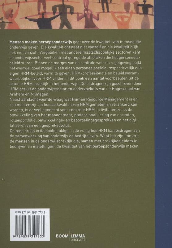 Achterkant van Mensen maken beroepsonderwijs