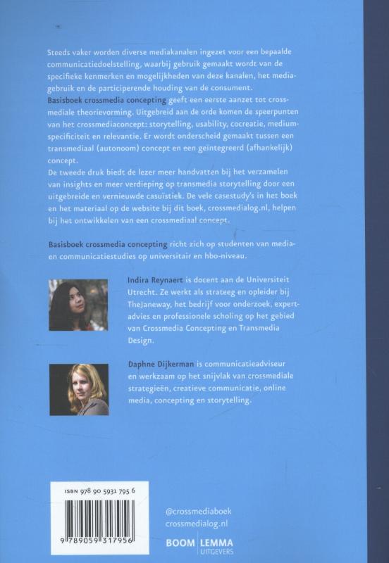 Achterkant van Basisboek crossmedia concepting