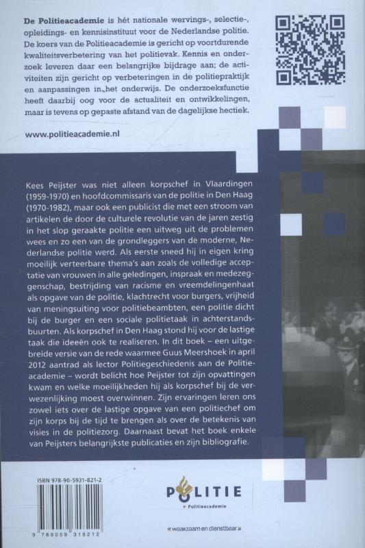 Achterkant van Kees Peijster en de herijking van de maatschappelijke politierol