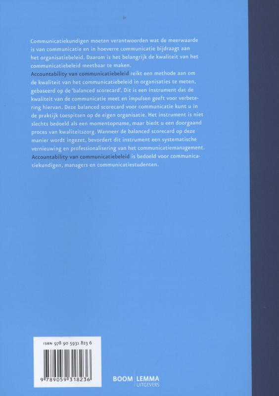 Achterkant van Accountability van communicatiebeleid