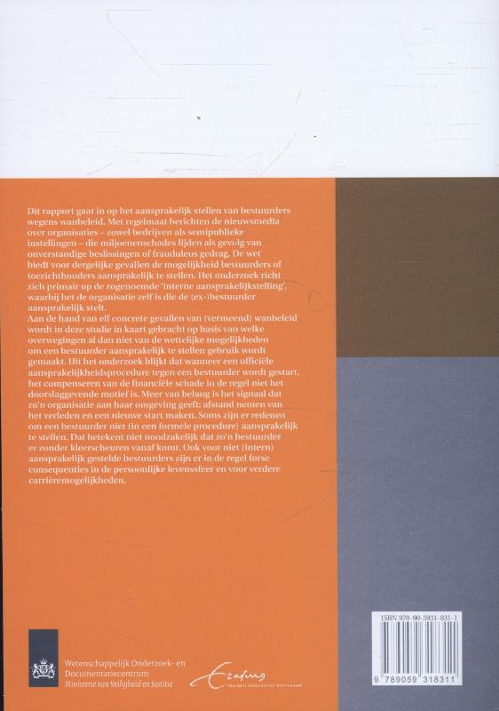 Achterkant van Het aansprakelijk stellen van bestuurders
