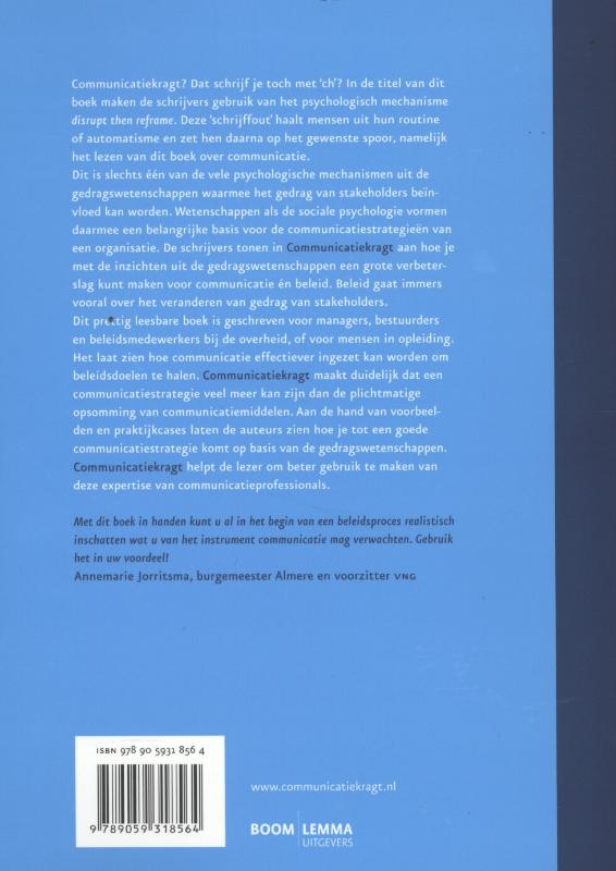 Achterkant van Communicatiekragt