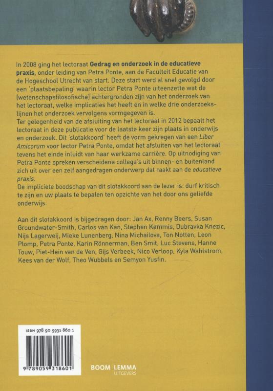 Achterkant van Rechtvaardig onderwijs