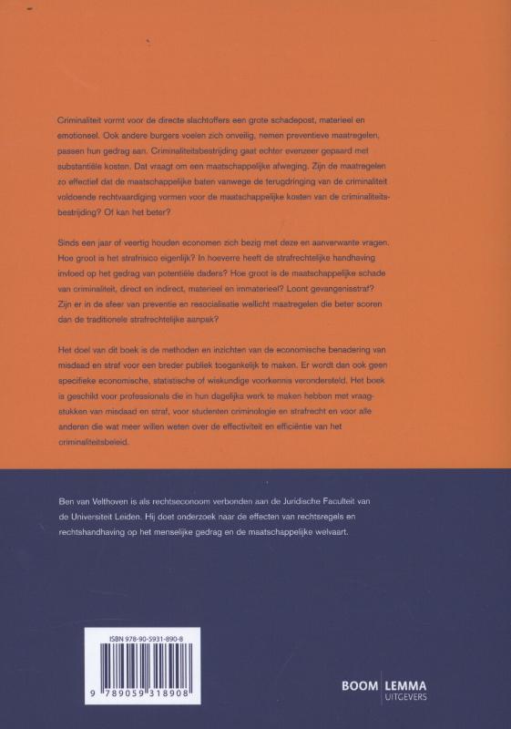 Achterkant van Economie van misdaad en straf